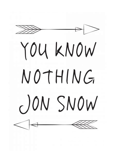 T SHIRT PRIME You Know Nothing Jon Snow R 54 03 Em Folks
