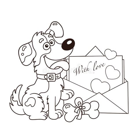 Valentine Dog Coloring Pages