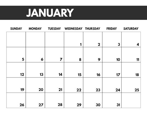 Monthly Calendar Template Printable Printable Template Calendar