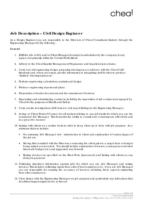 Civil Engineer Job Description - How to create a Civil Engineer Job Description? Download this ...