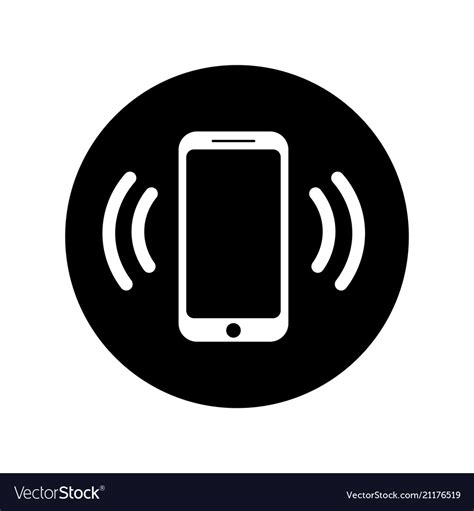 Ringing Phone Icon In Circle Mobile Call Icon Vector Image