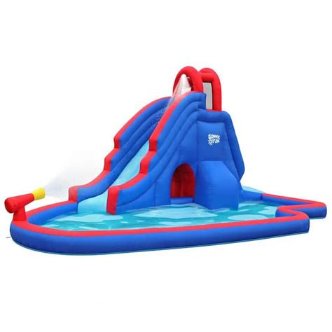 Sunny And Fun Inflatable Water Slide And Blow Up Pool Kids Water Park