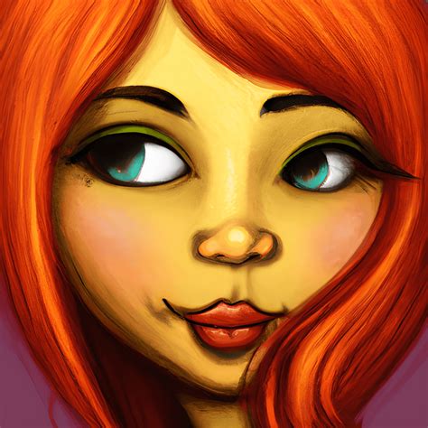 beautiful red headed woman cartoon · creative fabrica
