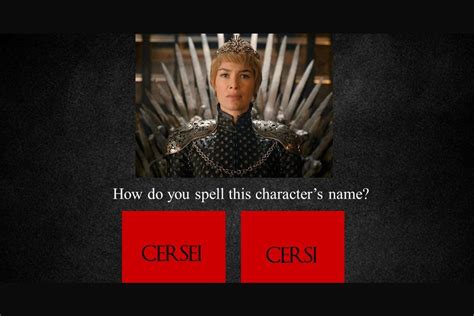 Only Game Of Thrones Nerds Can Get 1515 On This Westeros Spelling Test