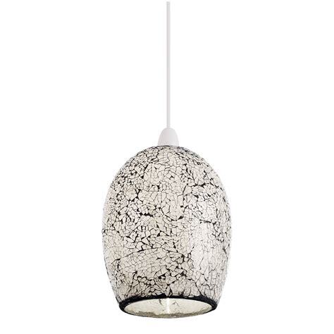 Endon Windsor Pendant Shade Only 60w Mosaic White Glass Liminaires