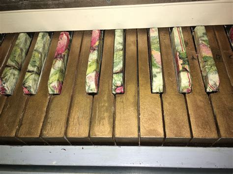Piano Keys Decoupaged And Painted Piano Keys Piano Key