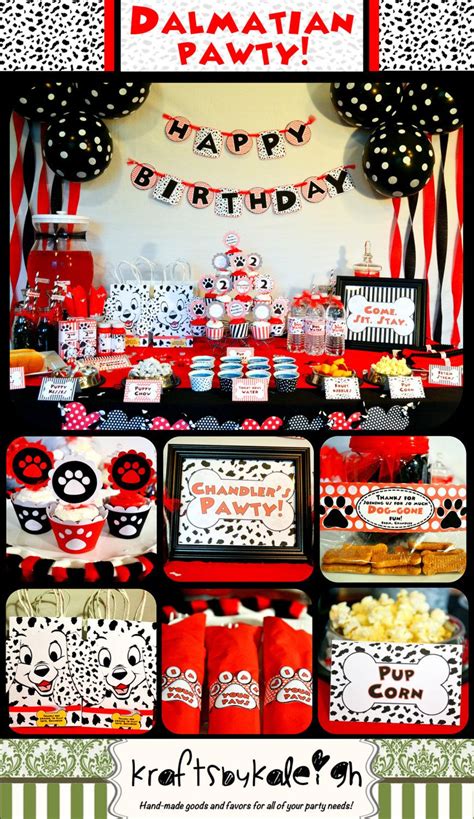 Disney 101 Dalmatian Birthday Party Package By Kraftsbykaleigh