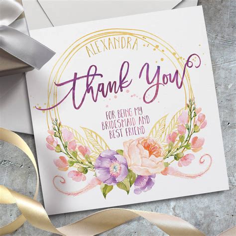 Personalised Wedding Thank You Card By Lost Wonderland