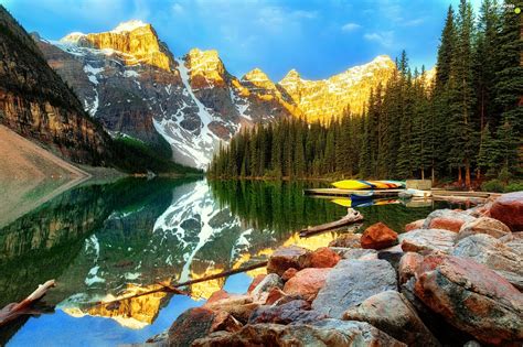 Province Of Alberta Canada Banff National Park Mountains Stones