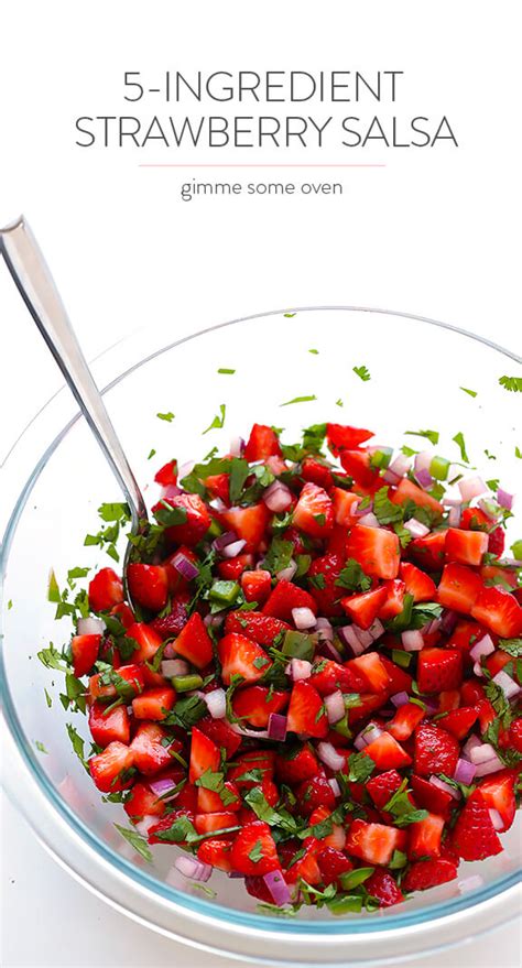5 Ingredient Strawberry Salsa Gimme Some Oven Recipe Strawberry