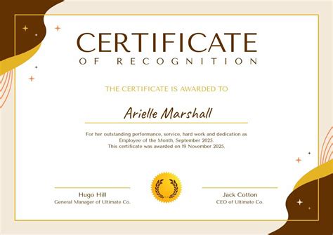 Employee Of The Month Certificate Free Certificate Template Piktochart