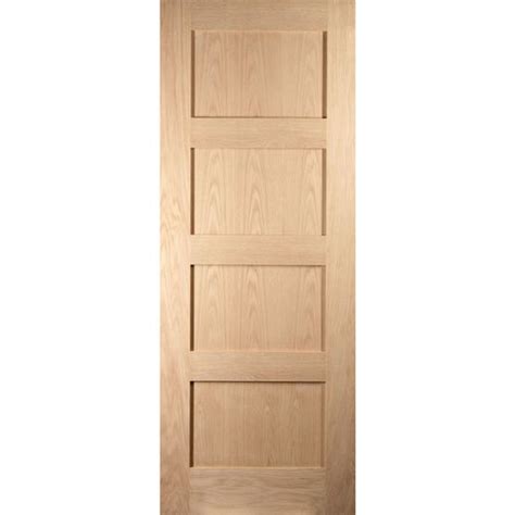 Jeld Wen Curated Oregon Shaker 4 Panel Unfinished Oak Internal Door