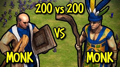 200 Monks Vs 200 Monks Aztecs Aoe Ii Definitive Edition Youtube