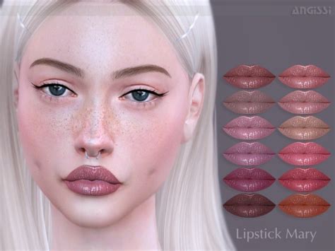 The Sims Resource Lipstick Mary By Angissi • Sims 4 Downloads