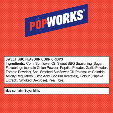 Popworks Sweet Bbq Popped Crisps Sharing Bag 85g Zoom