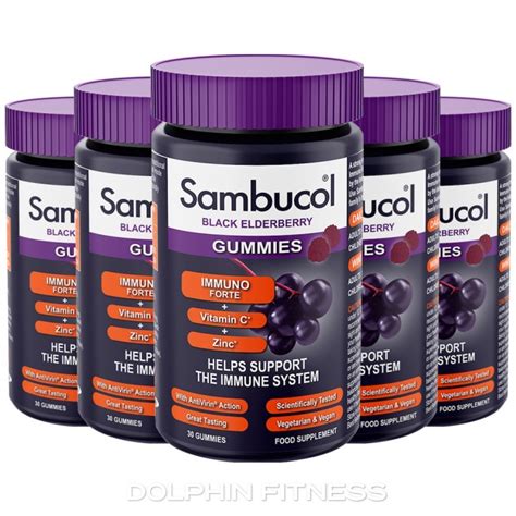 sambucol black elderberry 6 x 30 gummies