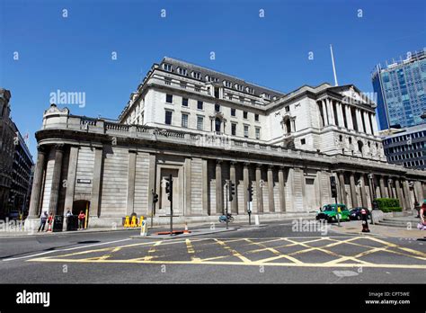 The Bank Of England On Threadneedle Street In The City London England