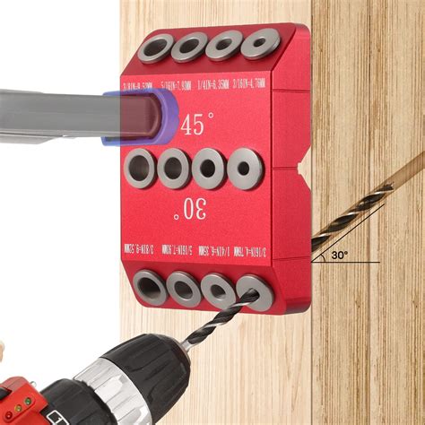 Buy Sliimu 30 45 90 Degree Angle 4 Sizes Drill Hole Guide Jig For