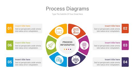 7 Stages Linear 3d Process Flow Diagram For Powerpoin