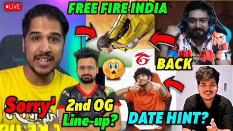 Free Fire India Coming Details Reveal 🤯 Mafias 2nd Og Line Up 🤔