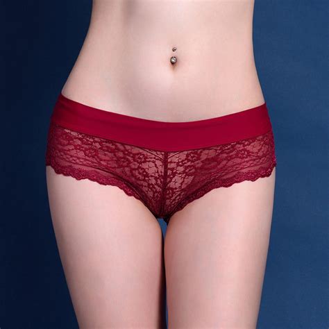 Buy Sexy Women Lace Flowers Low Waist Underwear Panties G String