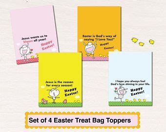 Easter Scripture Treat Bag Toppers Printable Christian Etsy Easter