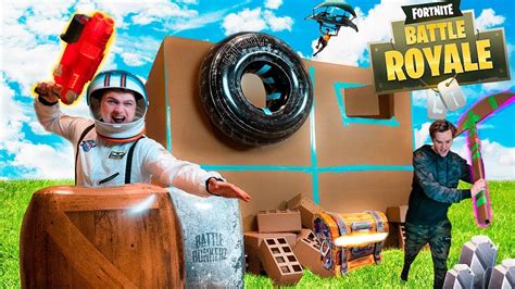 Fortnite In Real Life Box Fort 📦⛏fortnite Nerf War Challenge Youtube