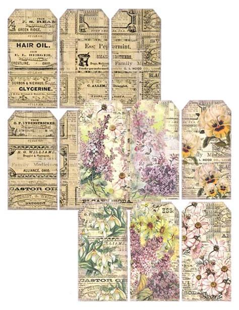 Paper And Ephemera Junk Journal Printable Kit Digital Download 20 Pages