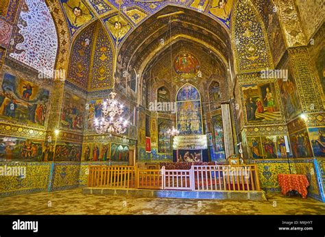 Isfahan Iran October 202017 The Beautiful Altar Of Armenian