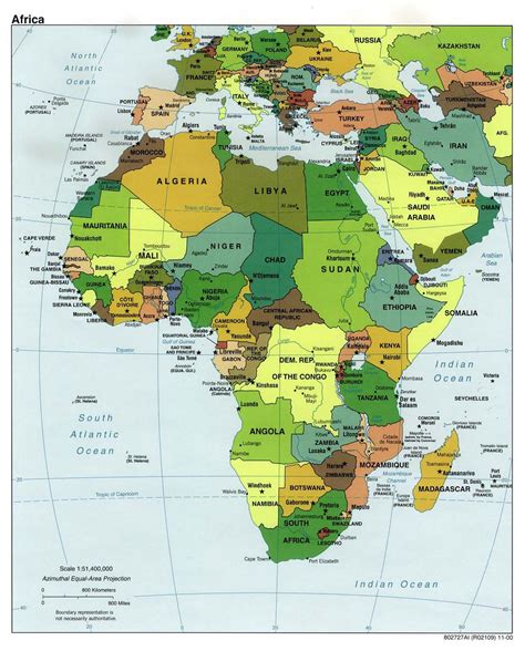 Mapa Político Detallada De África Con Las Ciudades Y Capitales 2000 África Mapas Del Mundo