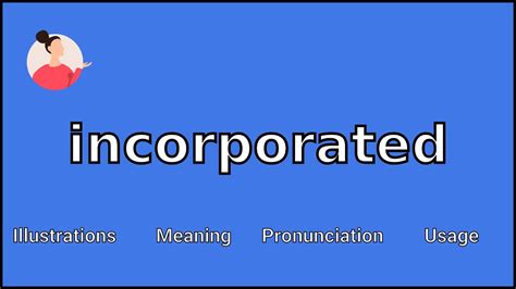 Incorporated Meaning And Pronunciation Youtube