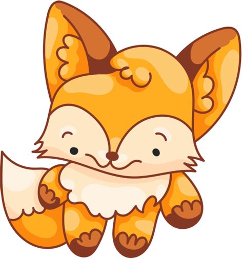 Kawaii Fox Character 素材 Canva可画