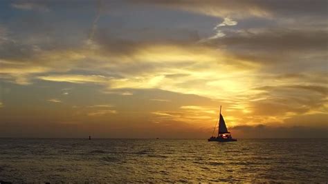 Ships Sailing Into The Sunset At Key West Florida Image Free Stock