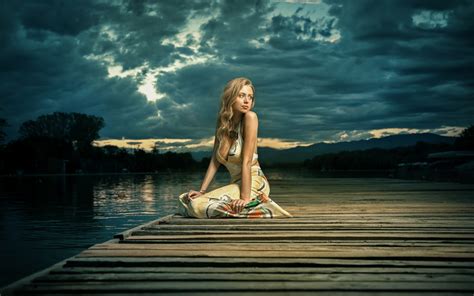 girl alone sitting near lake wallpaper hd girls wallpapers 4k wallpapers images backgrounds