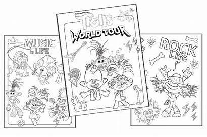 Trolls Tour Coloring Sheets Activity Shesaved Printables