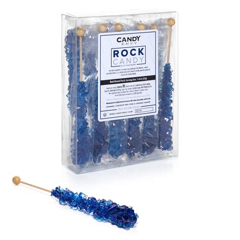 Buy Candy Envy Navy Blue Rock Candy Sugar Sticks Blueberry Flavored