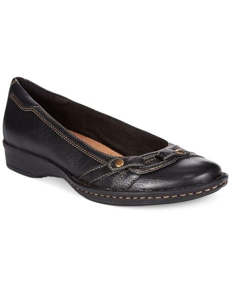 Lyst Clarks Collection Womens Recent Alley Flats In Black