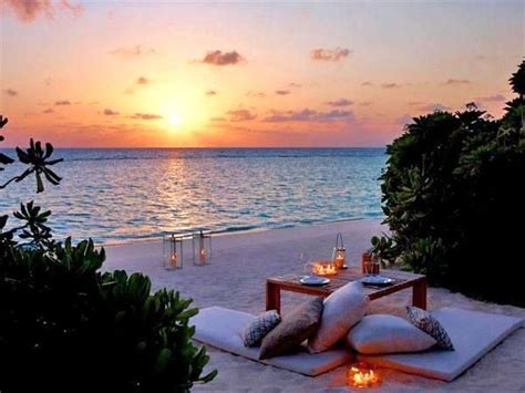 Beautiful Sunset Romantic Tropical Beach Vacations Romantic