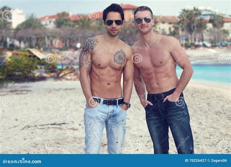 Two Guys On The Beach Stock Image Image Of Caucasian