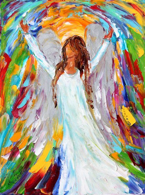 Abstract Angel Art Original painting angel magic Engel gemälde Engel