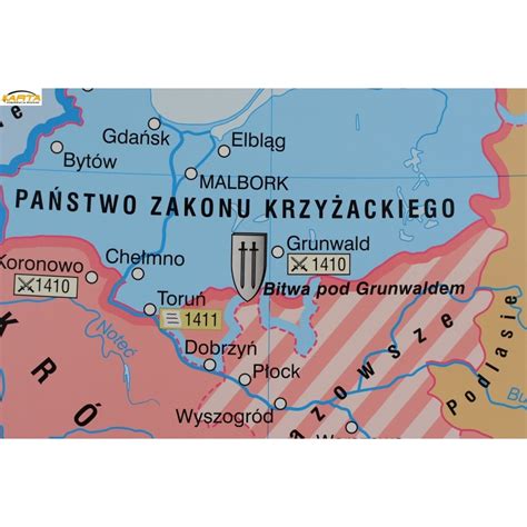Mapa ścdw Unia Polski Z Litwąpańjagiellonów 160x120cm Nowa Era