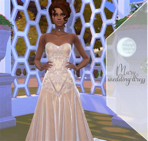 The Sims 4 Mary Wedding Dress Cris Paula Sims