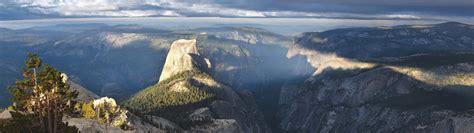 Yosemite Clouds Rest Mountain California United States Dual Monitor