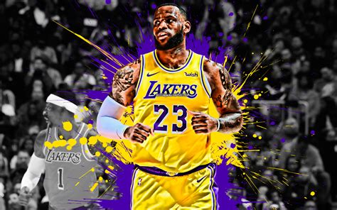 Here are only the best lakers logo wallpapers. Download wallpapers LeBron James, Los Angeles Lakers, forward, portrait, creative art, American ...