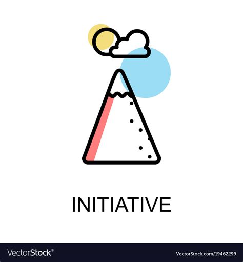 Initiative Icon On White Background Design Vector Image
