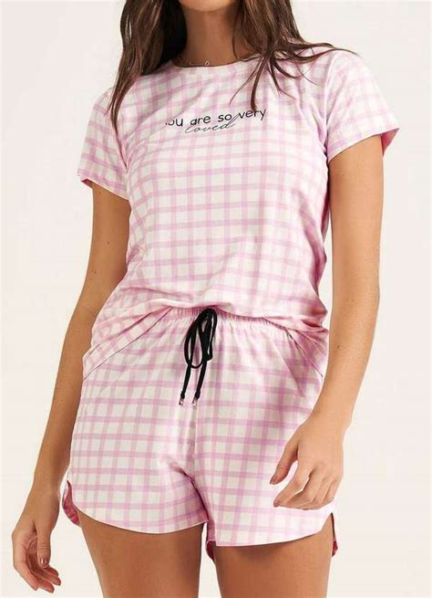 Pijama Feminino Curto Cor Com Amor 13293 Xadrez Meias Sao Jorge
