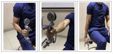 Hand Grip Strength Test Using The Hand Grip Dynamometer A 90 Elbow