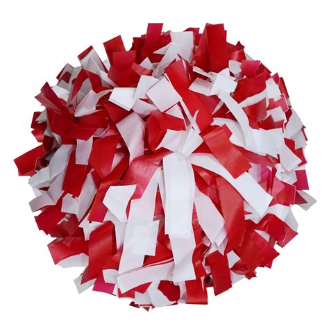 Danzcue Red White Plastic Poms One Pair Dqcps Redwht