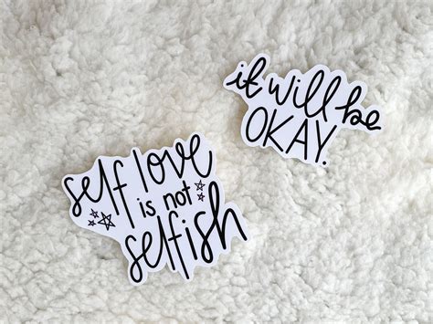 Self Love Is Not Selfish Sticker Mental Health Stickers Self Love