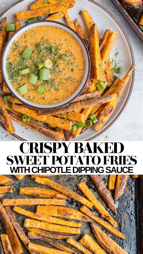 Sweet potato fries with chipotle lime dip are a really popular at one of my favorite local restaurants. Crispy Baked Sweet Potato Fries with Chipotle Dipping ...